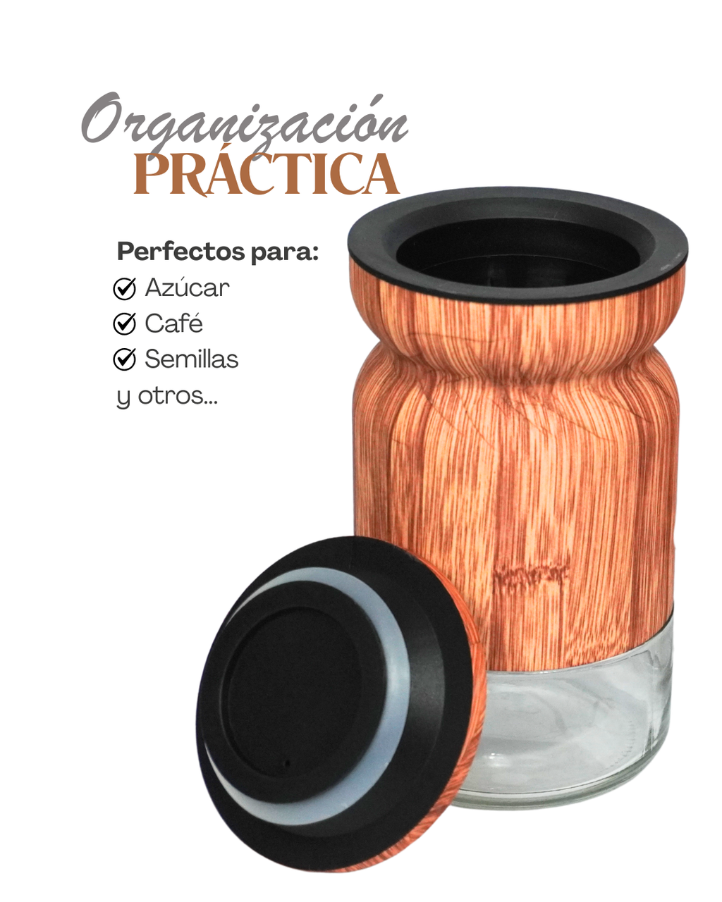 Azucarero de Vidrio con forma de Reloj de arena 41721  - CANISTER 3 pz