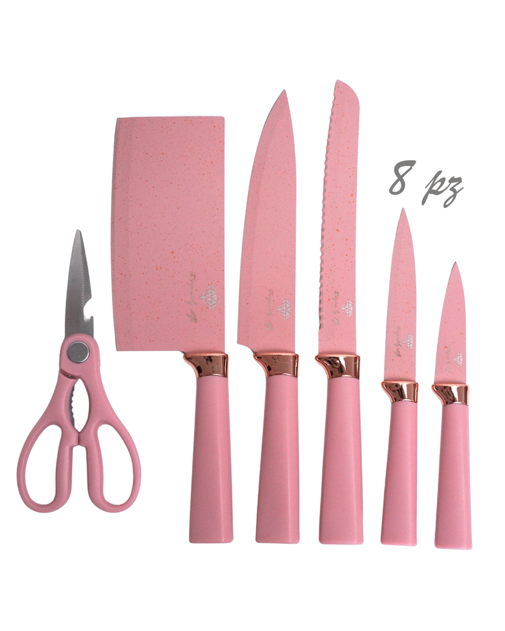 Set de cuchillo - ALFA 8pz de acero inoxidable