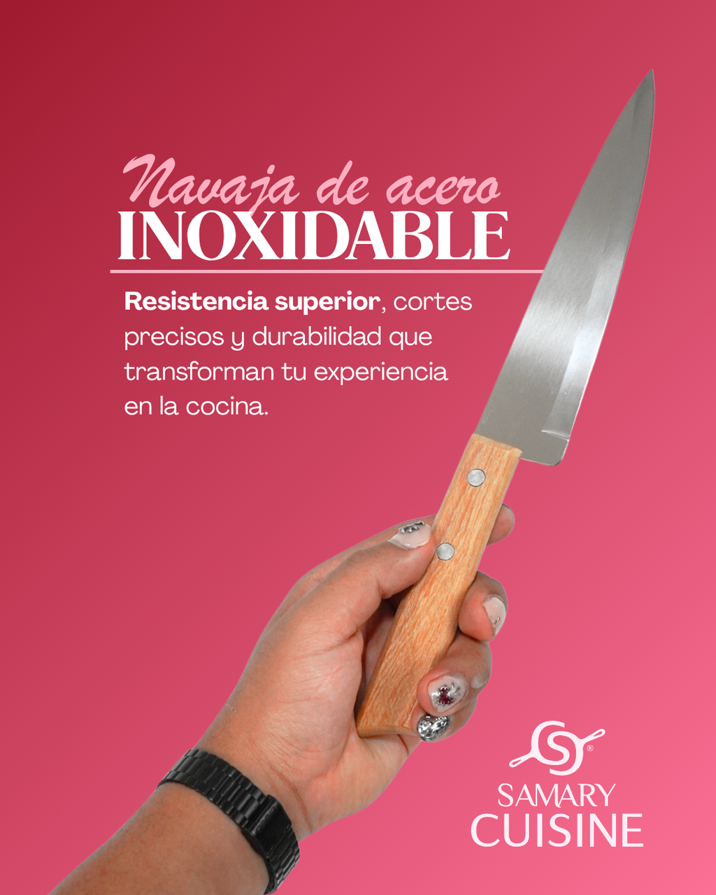 Cuchillo de chef madera CH - TRAMONTINA 24 cm 22944/105