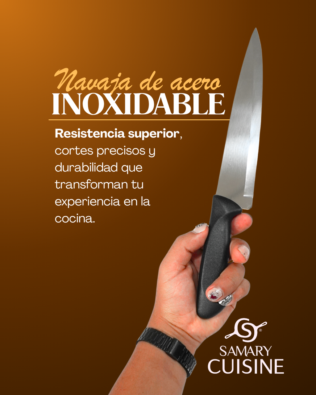 Cuchillo de chef plastico M - TRAMONTINA 29 CM 23044/107