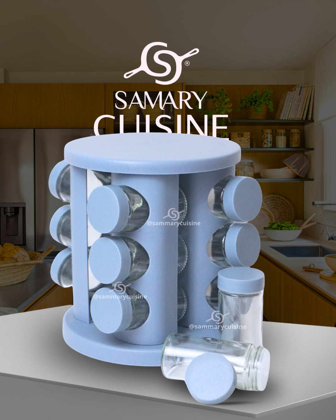 Especiero de carrusel 12 pz - R66-12 Giratorio de aluminio