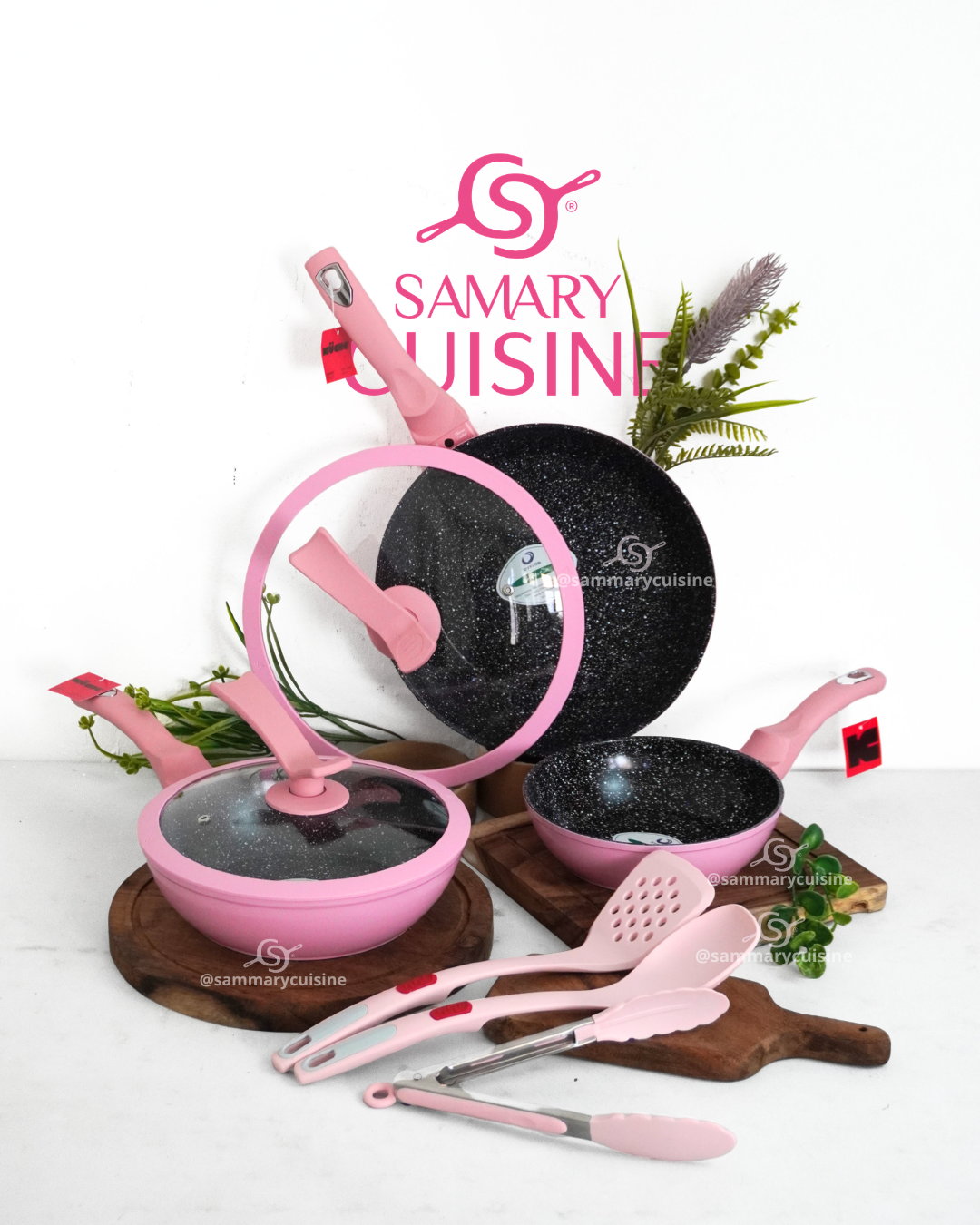 Set de Sartenes Candy - KUCHE 8 pz Cerámica Antiadherente