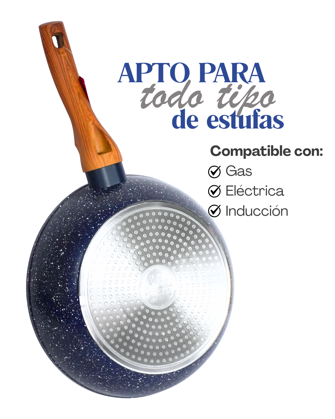 Juego de sartenes olivo ceramica premium 6 piezas 24, 26 y 28 cm