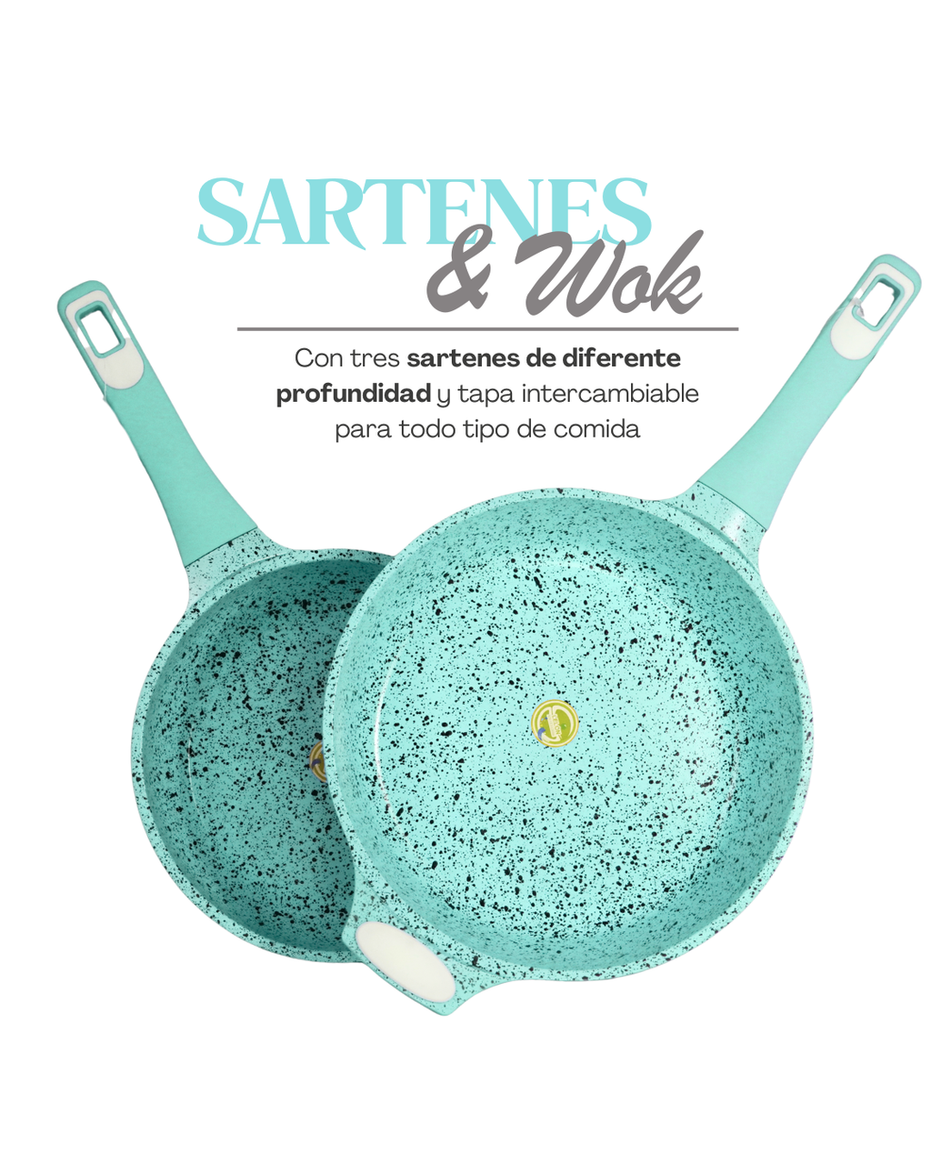 Batería de Cerámica Antiadherente Coral - KUCHE 9 pz