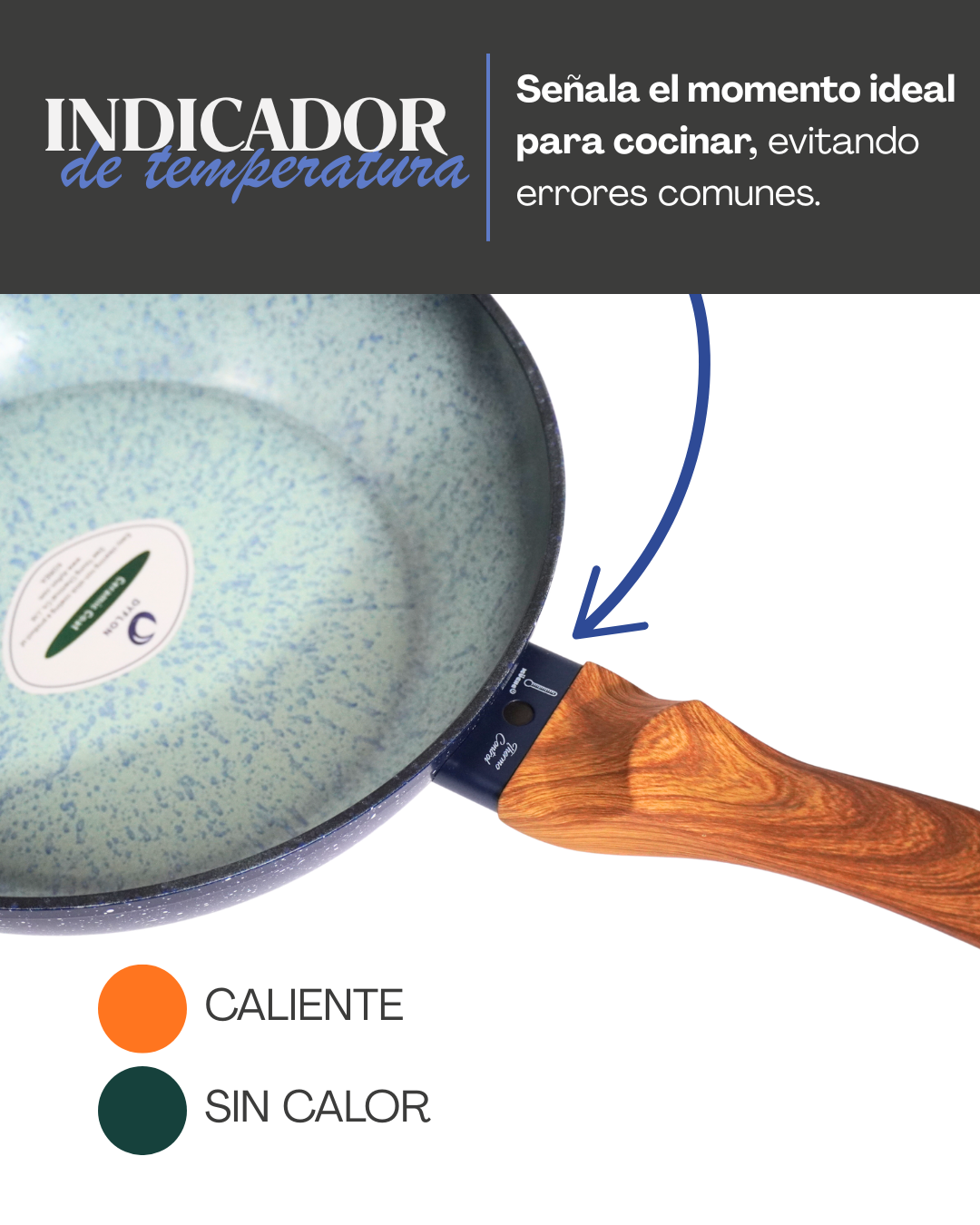 Juego de sartenes olivo ceramica premium 6 piezas 24, 26 y 28 cm