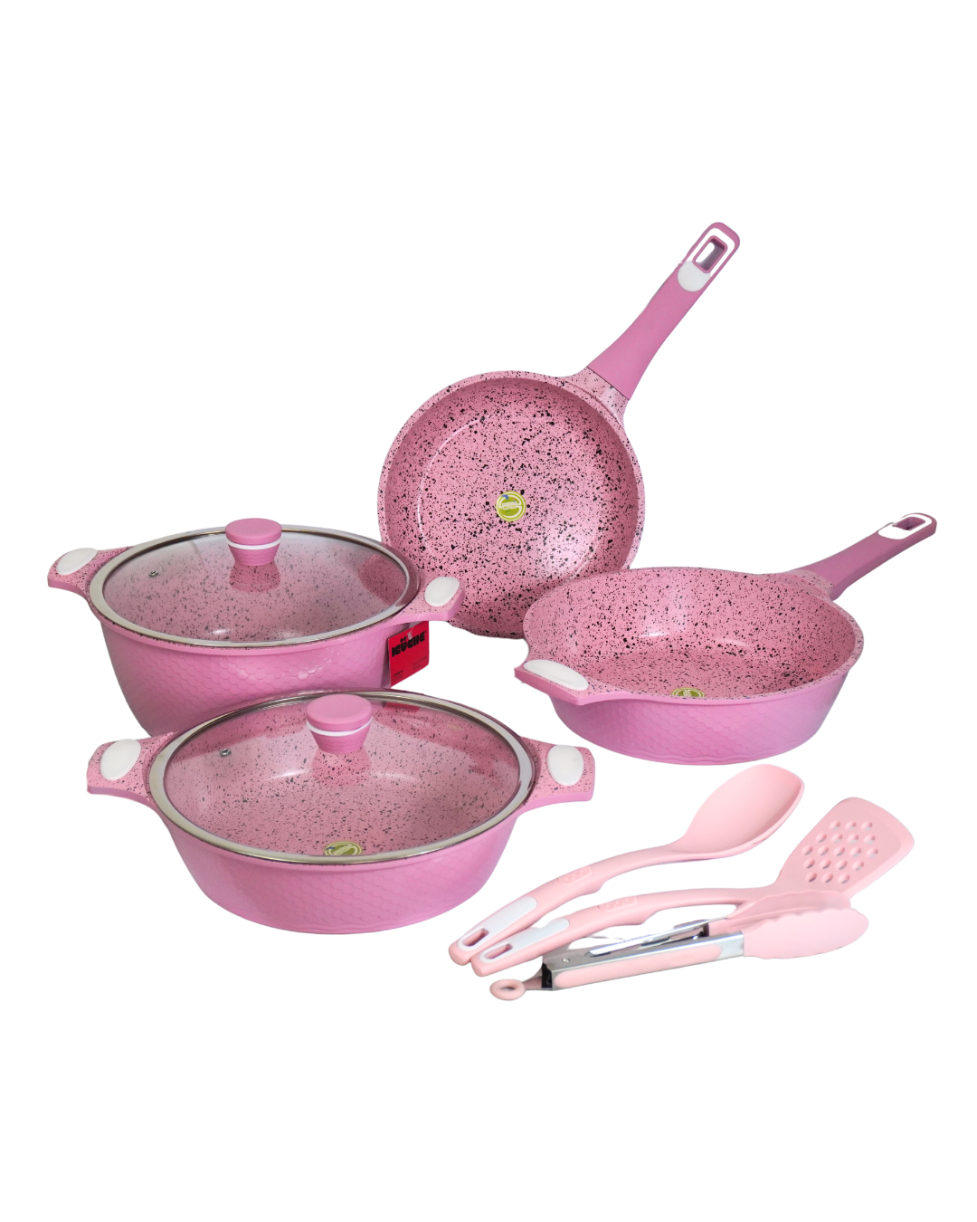 Batería de Cerámica Antiadherente Coral - KUCHE 9 pz