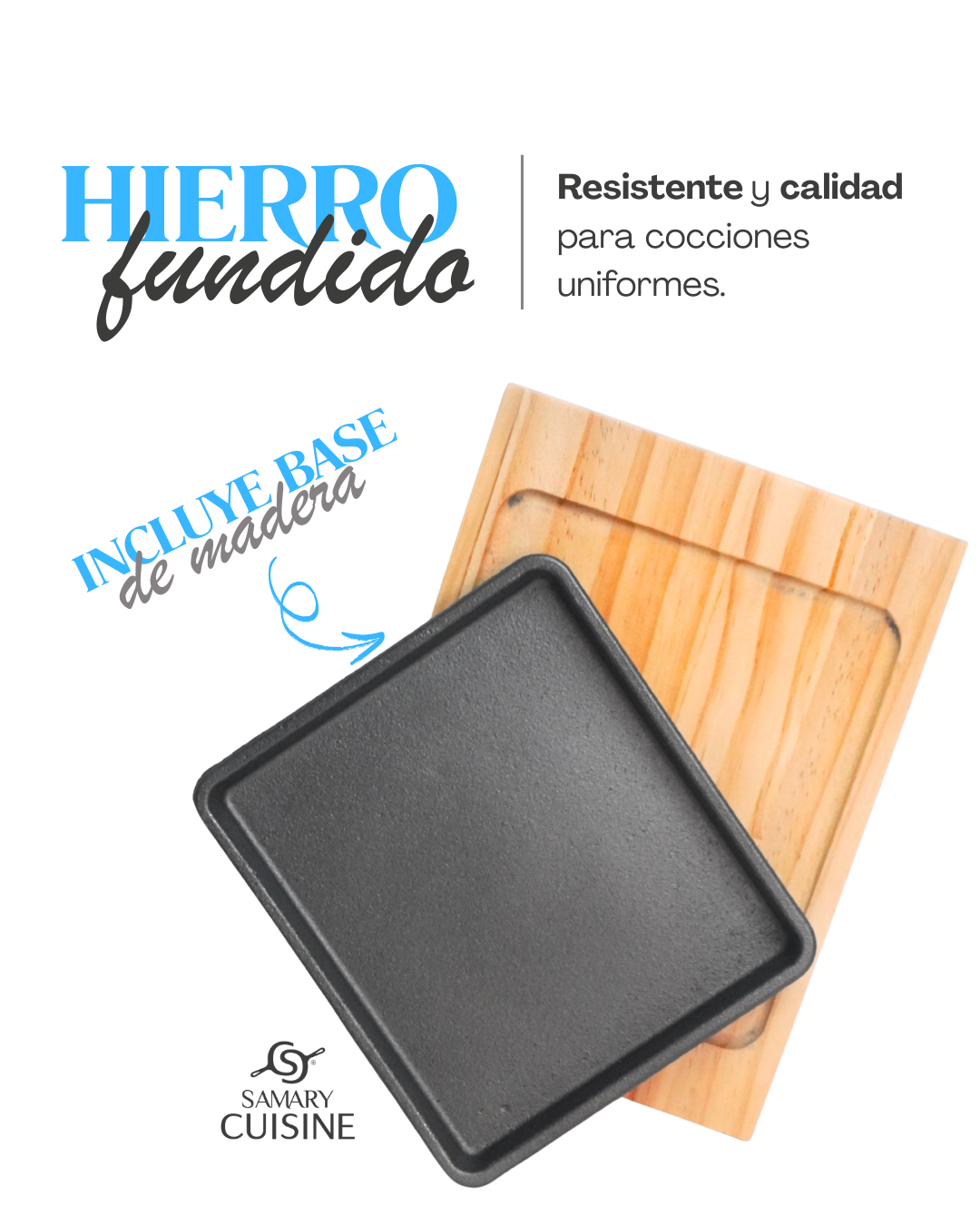 Sarten de queso cuadrado 17 cm - GRILL