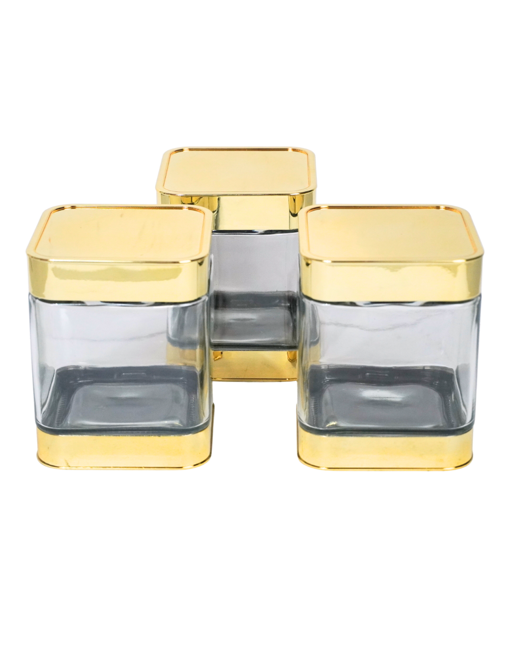 Azucareros de vidrio Cuadrado 41714 - CANISTER 3 pz