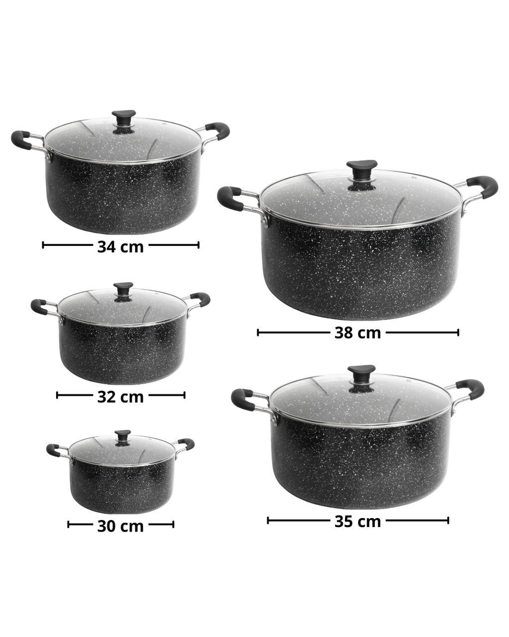 Ollas JUMBO Antiadherente Nova - KUCHE 10 pz