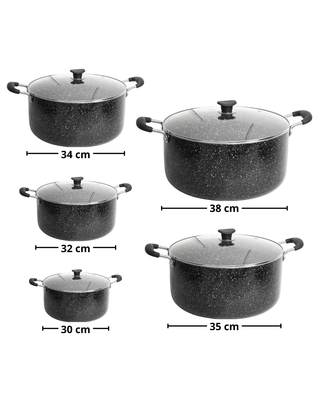 Ollas JUMBO Antiadherente Nova - KUCHE 10 pz
