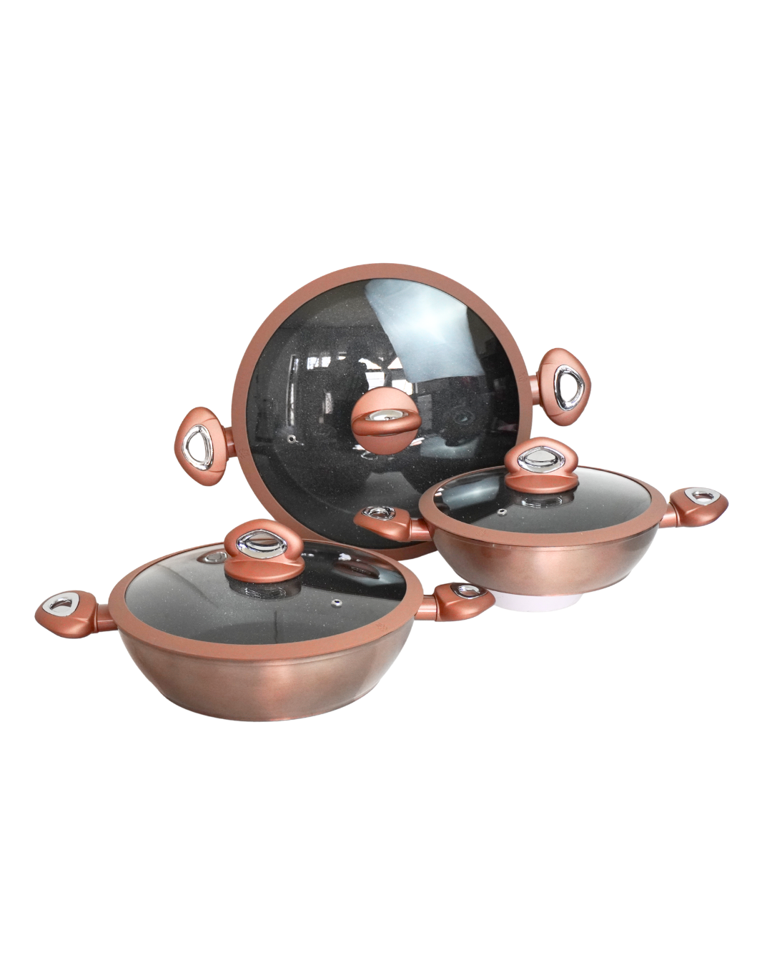 Set de Ollas de Cerámica Antiadherente AIKCWS - ALPHINE CUISINE 6 pz