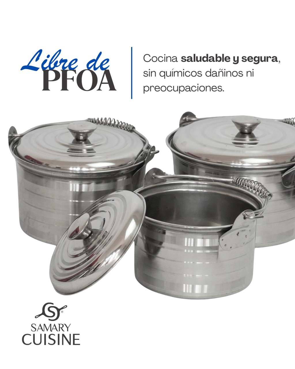 Ollas Kuche India 12 Para Cocina Eficiente Y Duradera 3 Pz