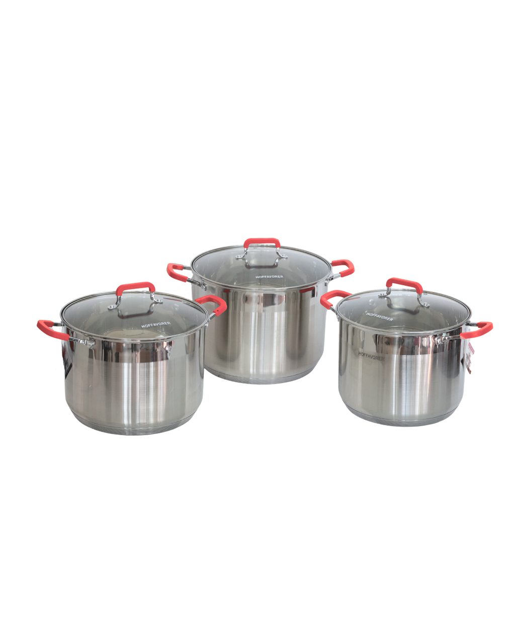 Juego De Ollas De Acero Inoxidable Hoffsvorer 10, 12 Y 15 Lt