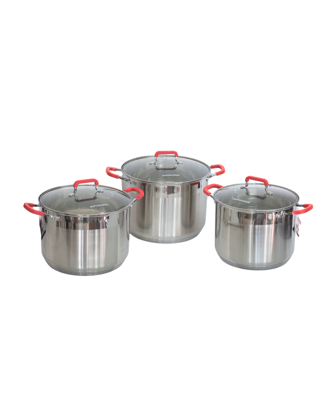 Juego De Ollas De Acero Inoxidable Hoffsvorer 10, 12 Y 15 Lt