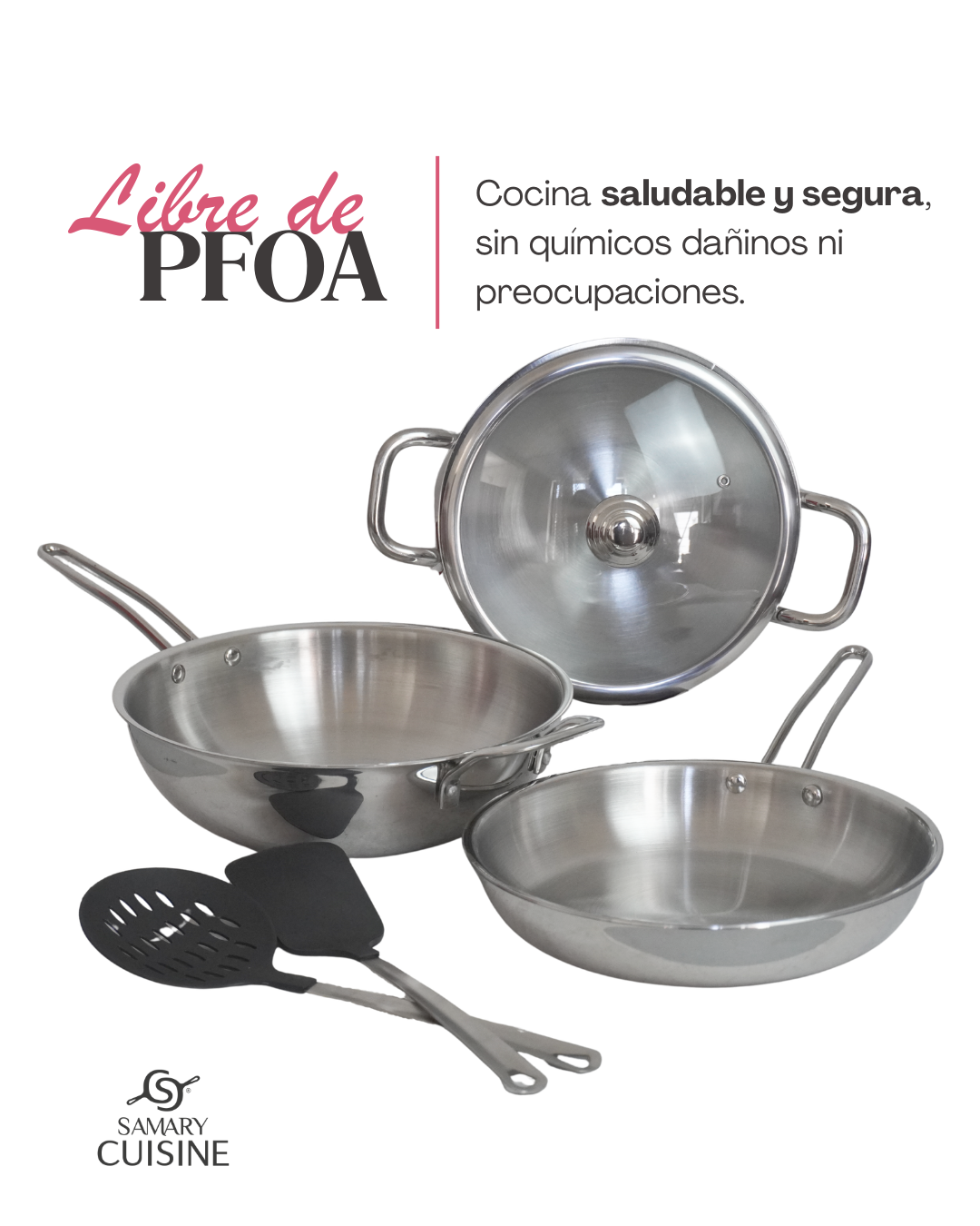 Batería de Acero inoxidable Bond - KUCHE 6 pz