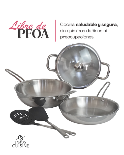 Batería de Acero inoxidable Bond - KUCHE 6 pz
