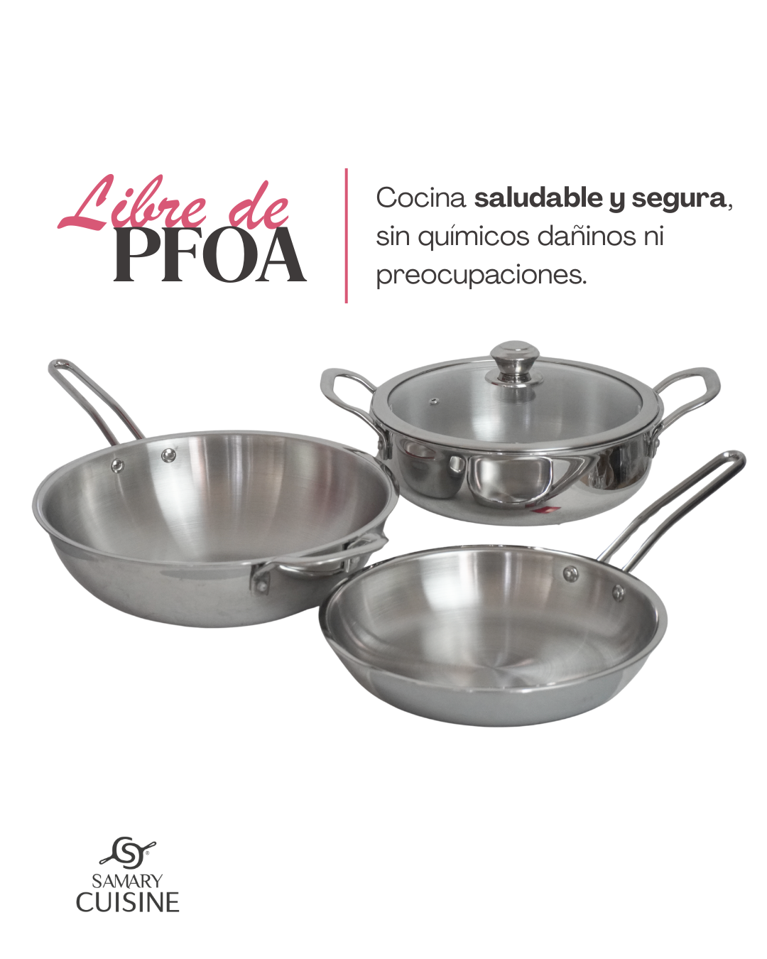 Batería de Acero inoxidable Royal - KUCHE 6pz