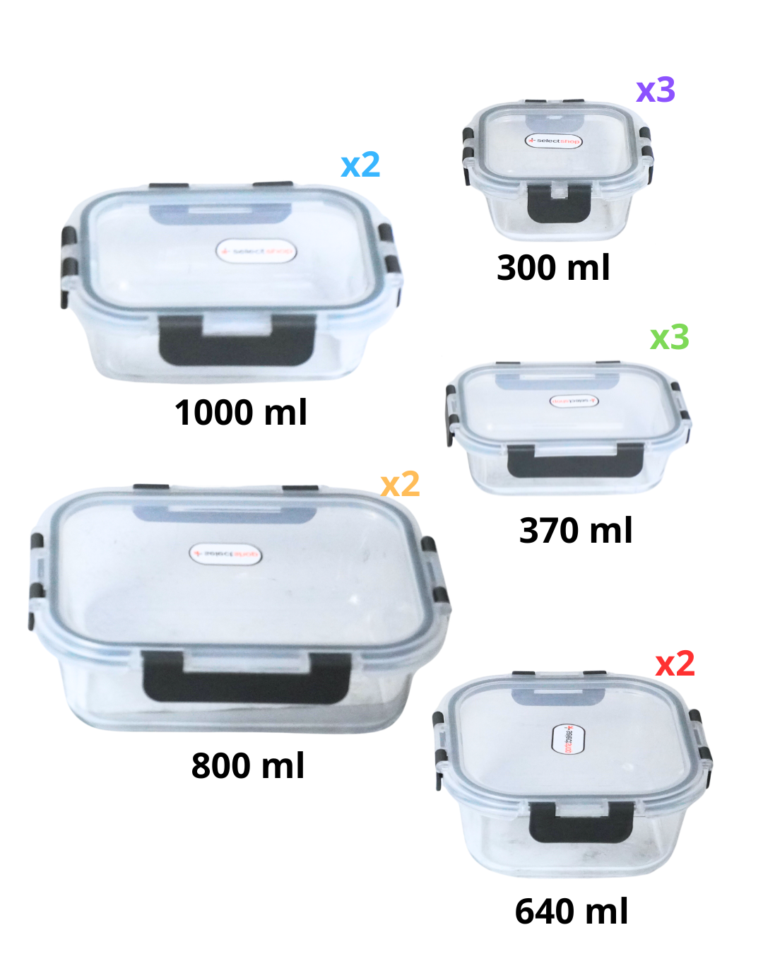 Refractarios de Cristal - SELECTSHOP 24pz Herméticos Antifugas