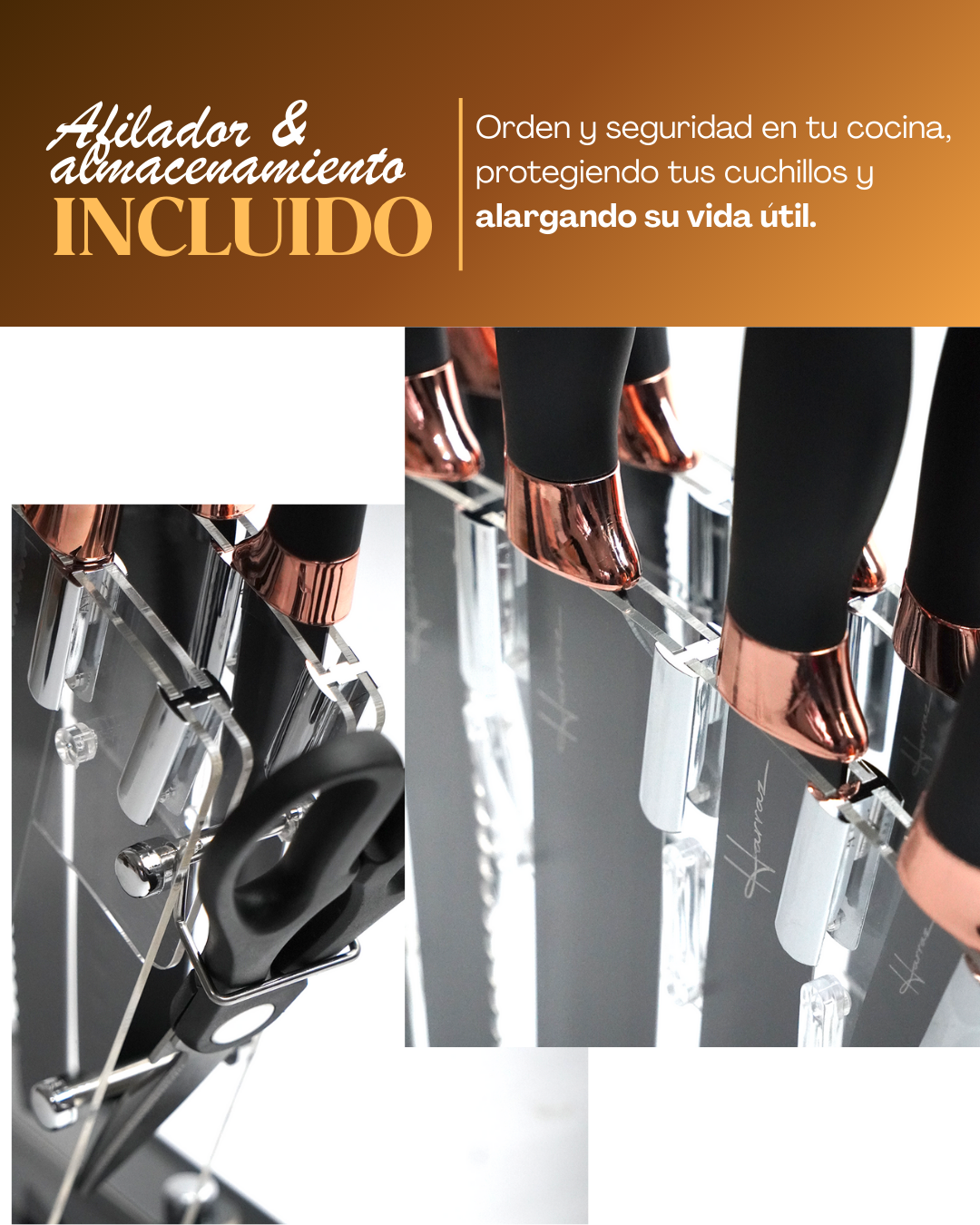Cuchillos Abanico - HARRAZ 15 pz