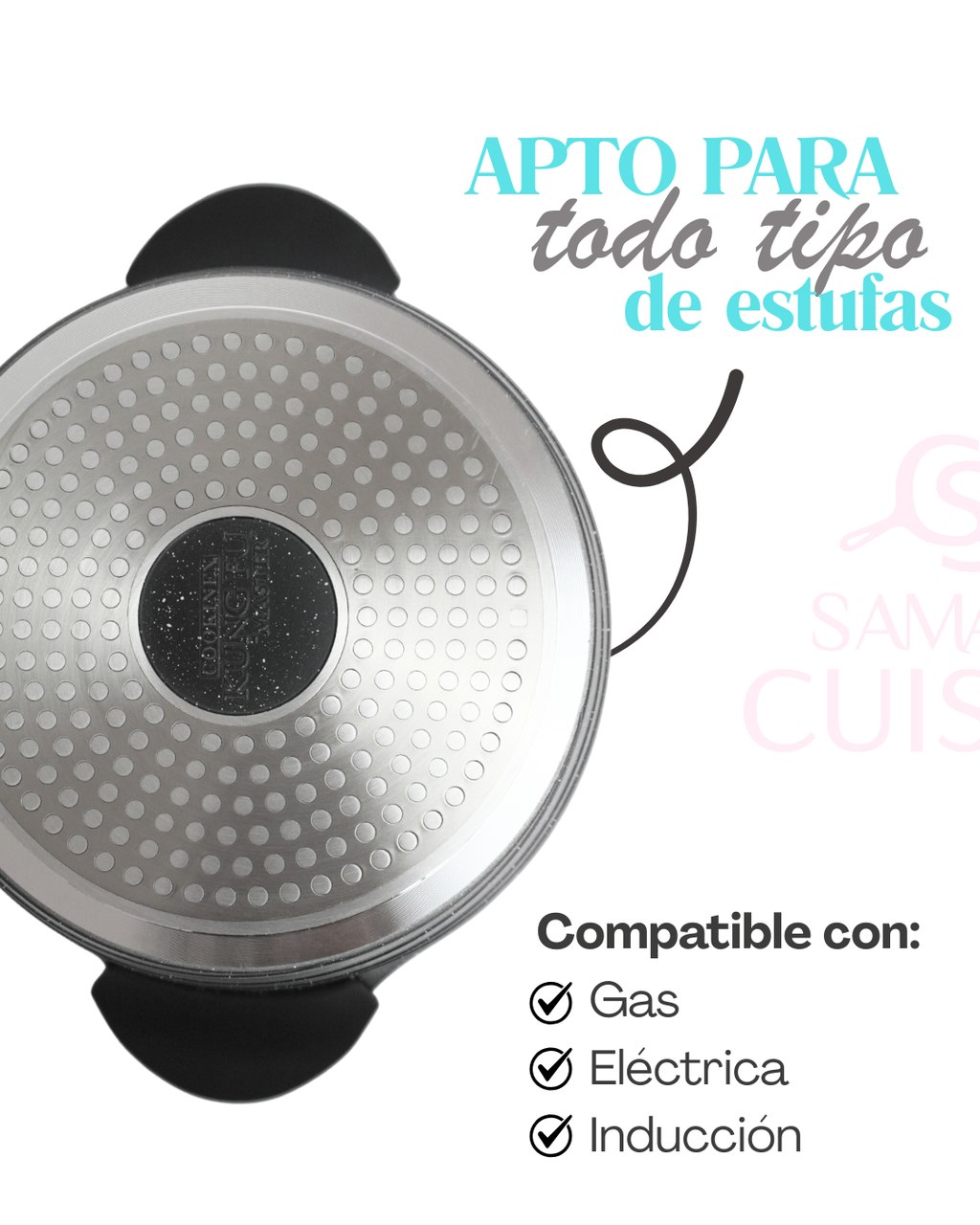 Batería De Cocina Kung Fu Master 15 Pz Antiadherente Grueso - Agua