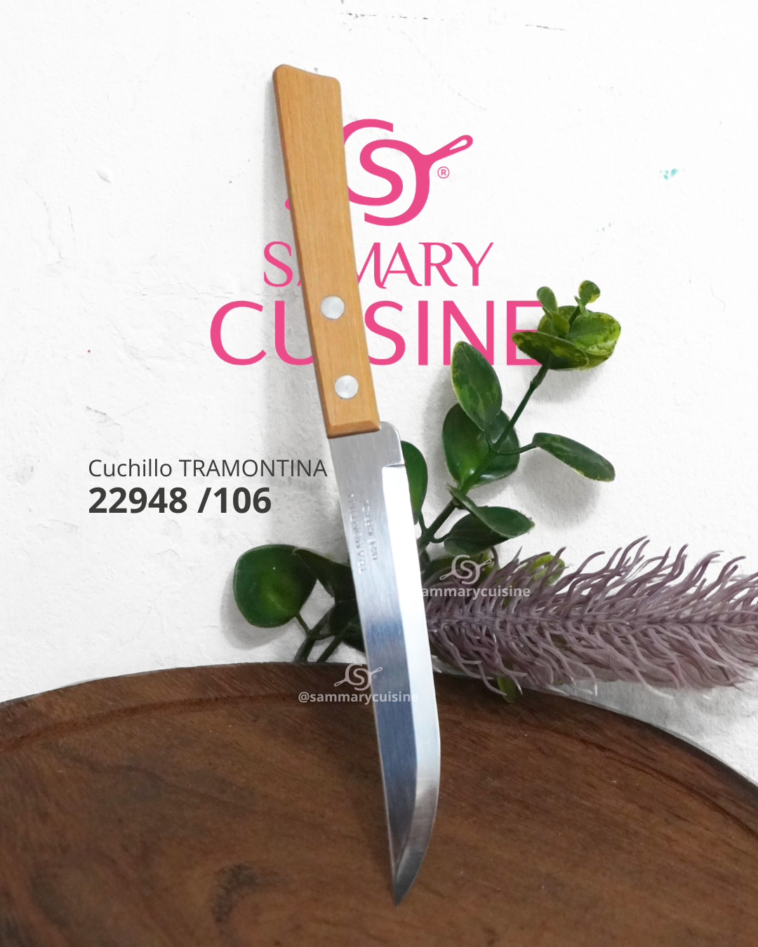 Cuchillo de mesa madera - TRAMONTINA 21 cm 22948/106
