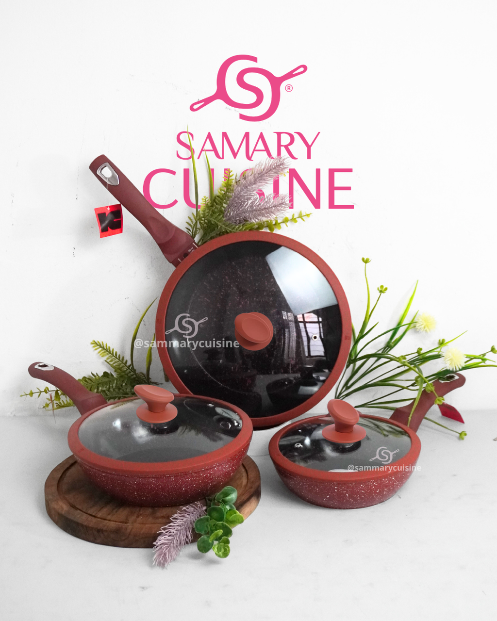 Juego de sartenes olivo ceramica premium 6 piezas 24, 26 y 28 cm