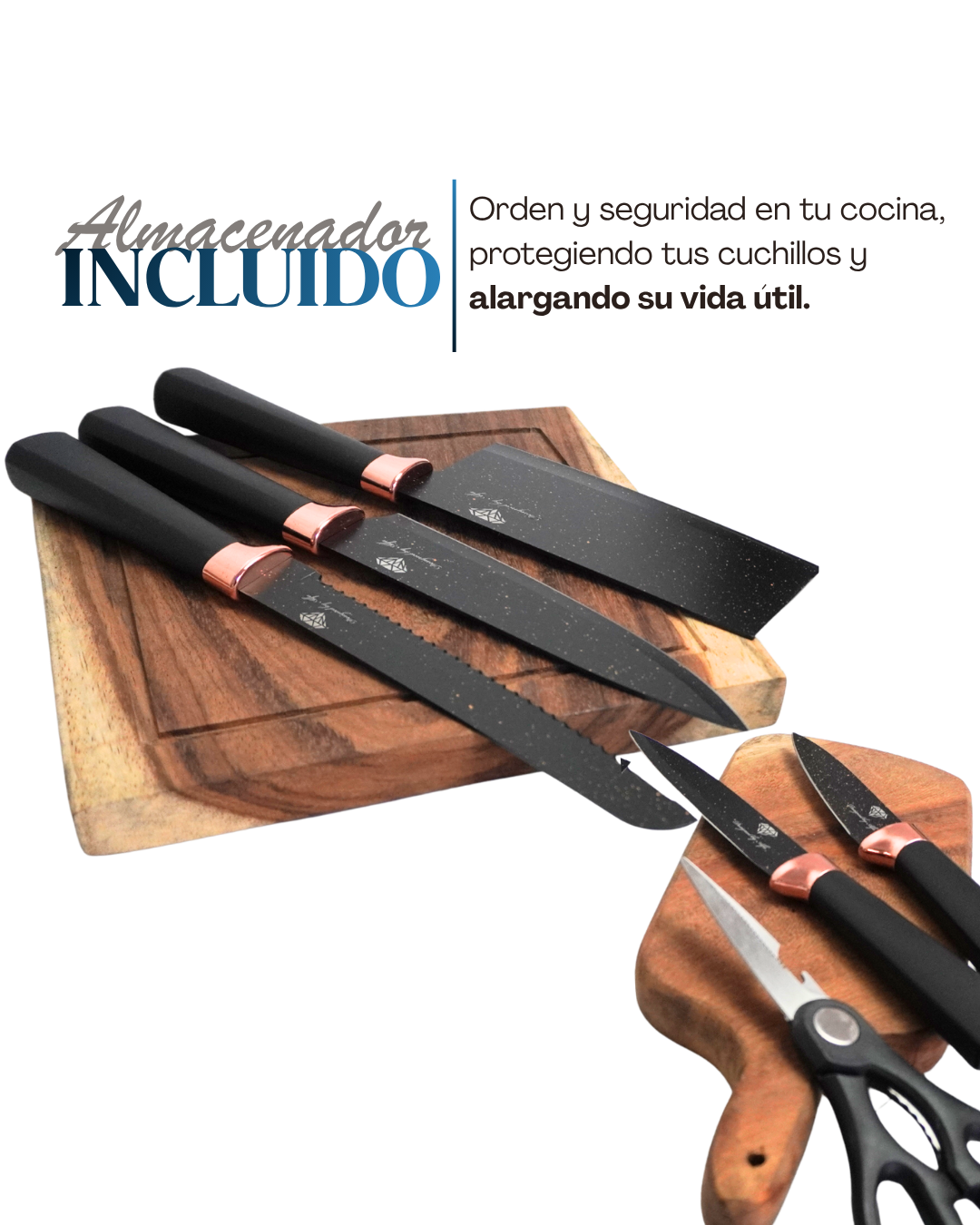 Set de cuchillo - ALFA 7pz base circular