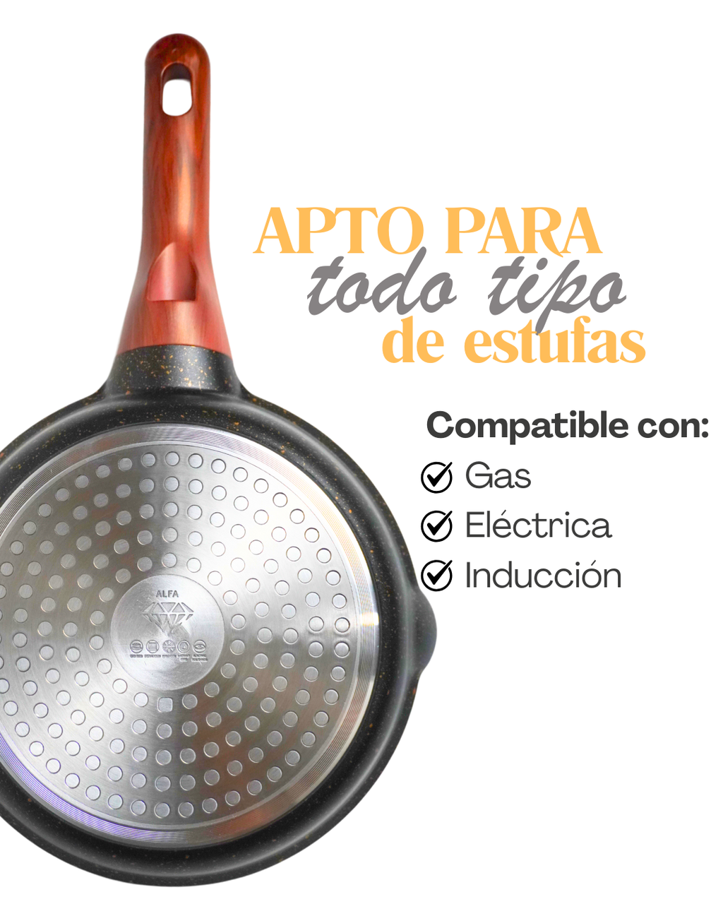 Batería de Cerámica Antiadherente América - ALFA 16 pz
