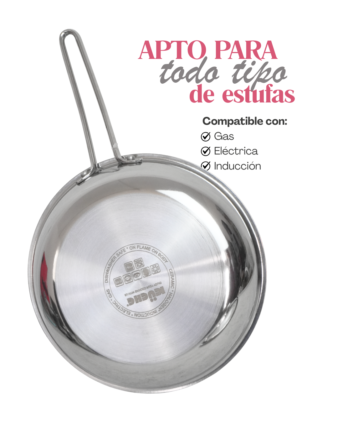 Batería de Acero inoxidable Royal - KUCHE 6pz