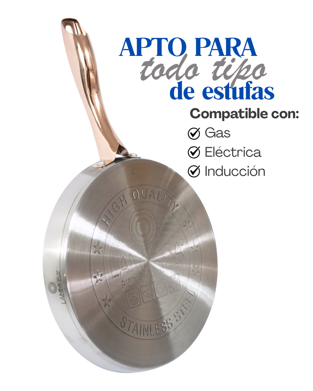 Batería de Acero Inoxidable LM005 - LAMMUSA 14 pz