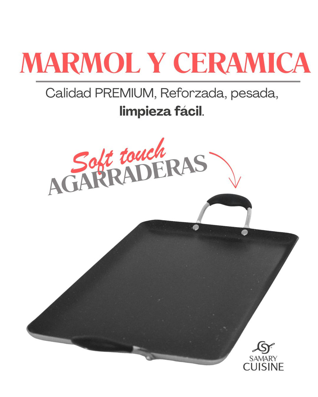 Comal  cerámica antiadherente - DRAGON CHEF 1pz para doble hornilla