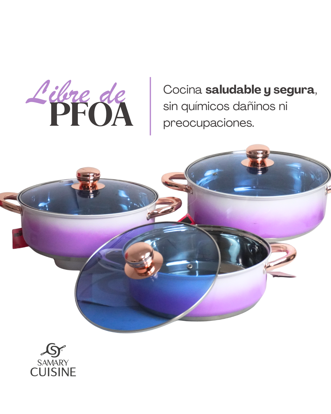 Cires Arroceras - KUCHE 6 pz ollas de acero inoxidable