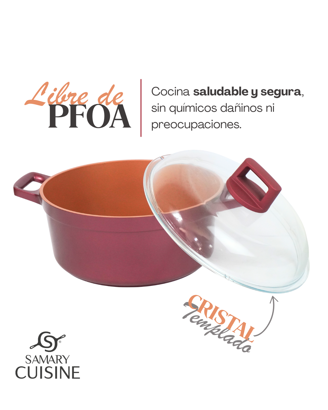 Batería de Cerámica Toulouse - ALFA 4 PZ con tapadera de Cristal