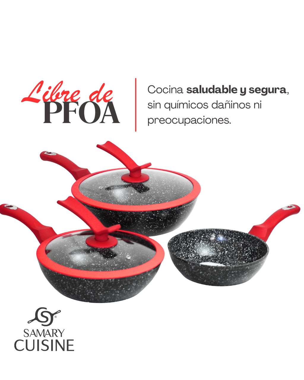 Set de Sartenes Candy - KUCHE 8 pz Cerámica Antiadherente