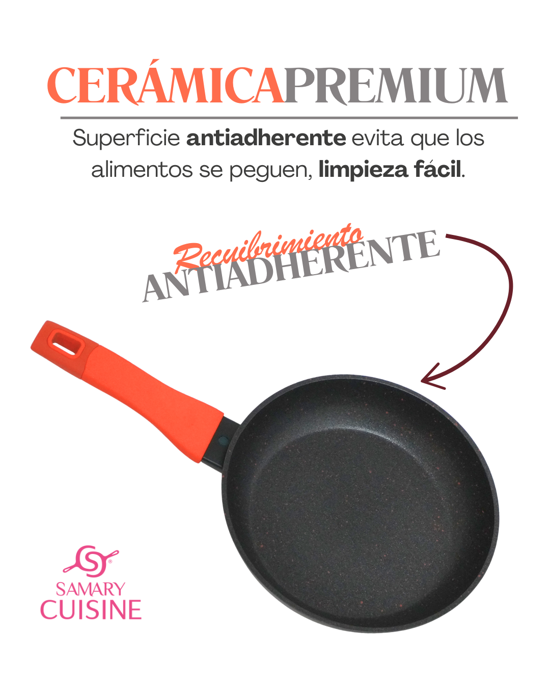 Juego de Sarten - Gotta 1 pz  Antiadherente Recubrimiento Mármol con Cerámica Premium | Apta para Todo Tipo de Estufas | Cocina Uniforme y Fácil Limpieza | Sartén Resistentes para Uso Diario | Diseño Moderno y Duradero