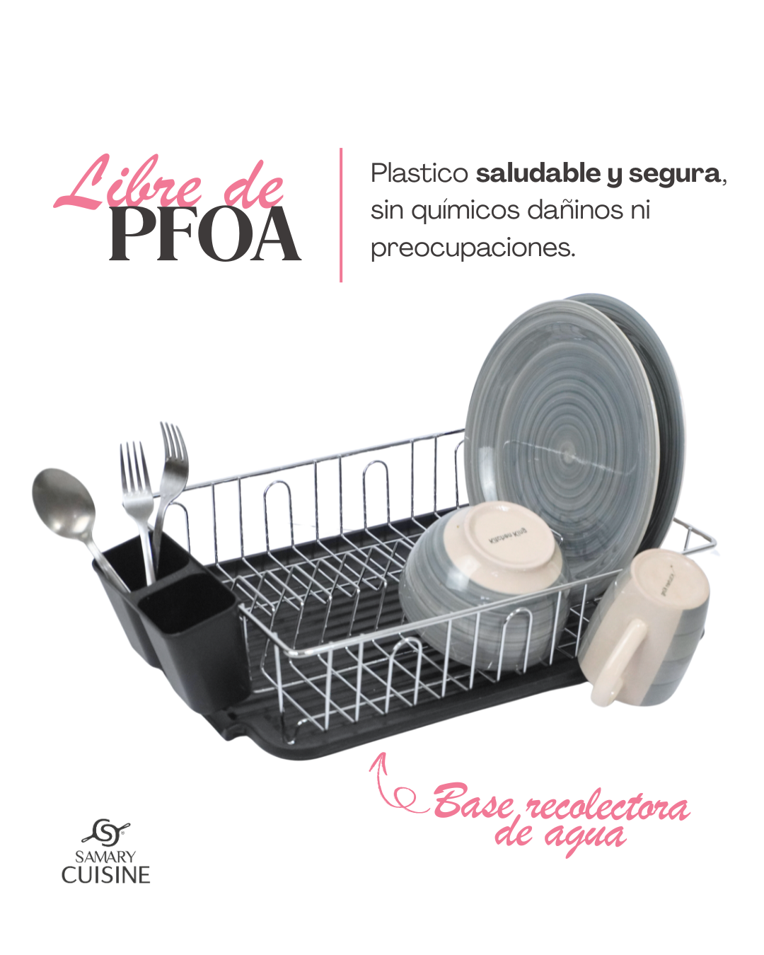 Escurridor de Trastes Acero inoxidable - GENERICO