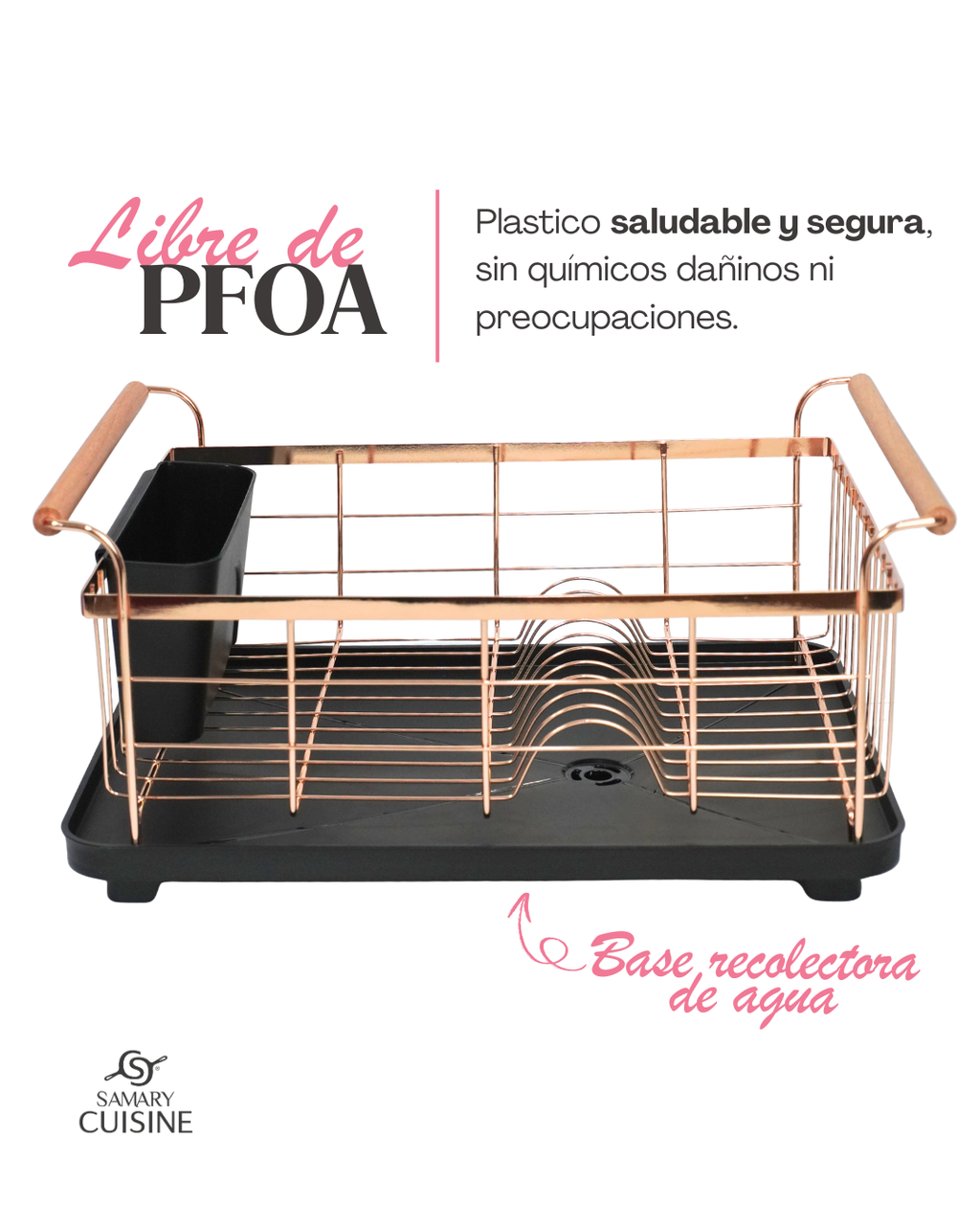 Escurridor de Trastes mango de madera - DISH DRAINER