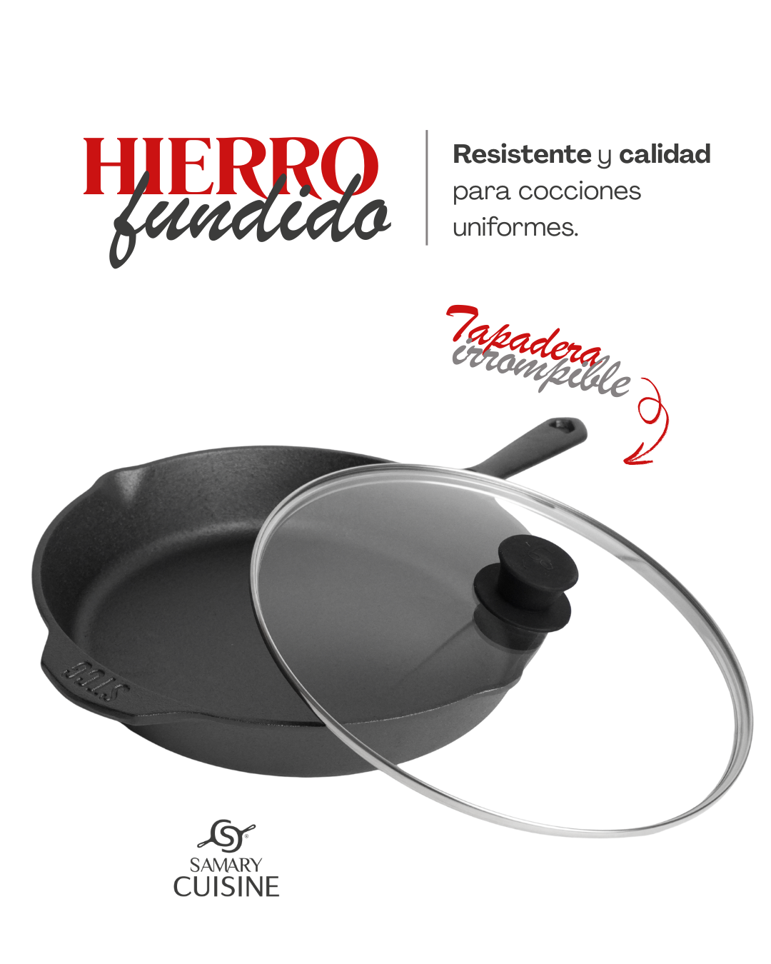 Sarten de hierro fundido STCG - SHIPPING LABEL 2 pz