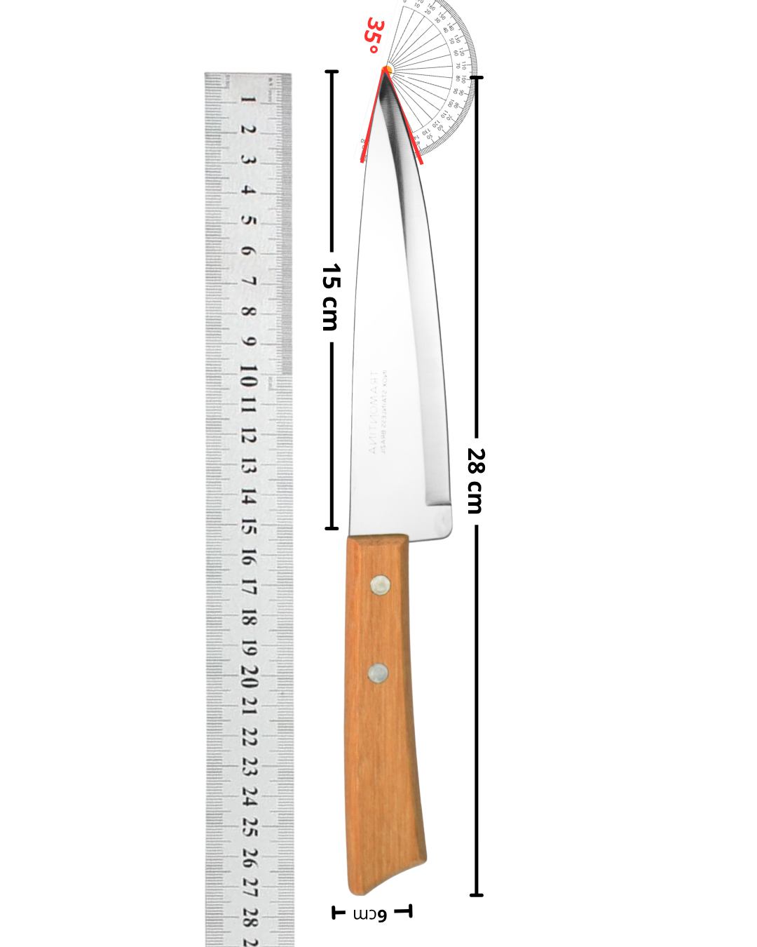 Cuchillo de chef madera M  - TRAMONTINA 22944/106 28 cm