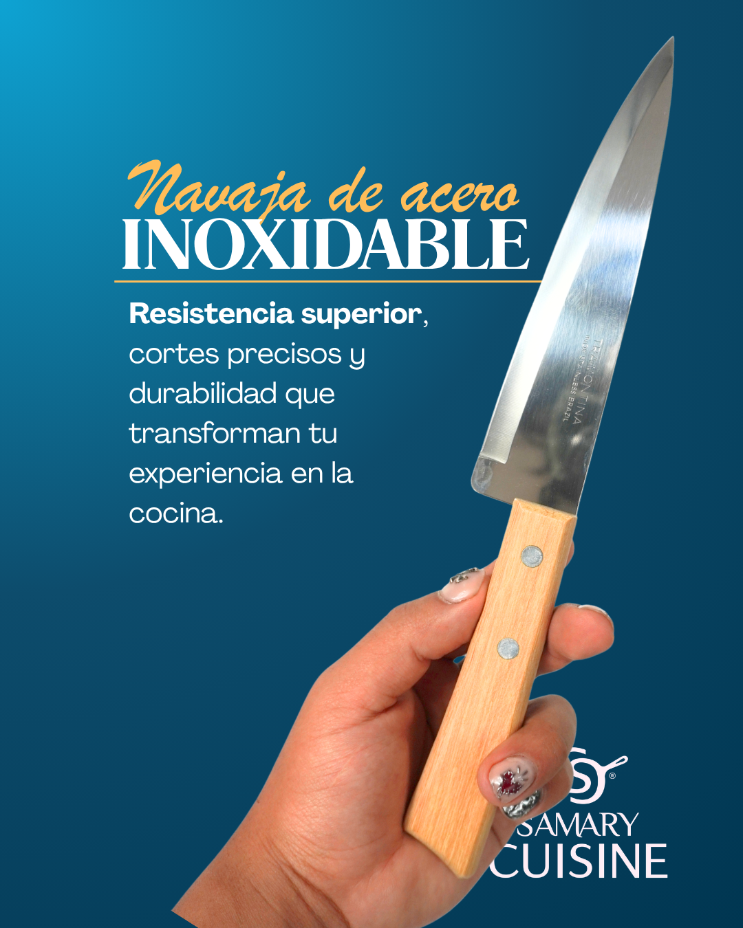 Cuchillo de chef madera M  - TRAMONTINA 22944/106 28 cm