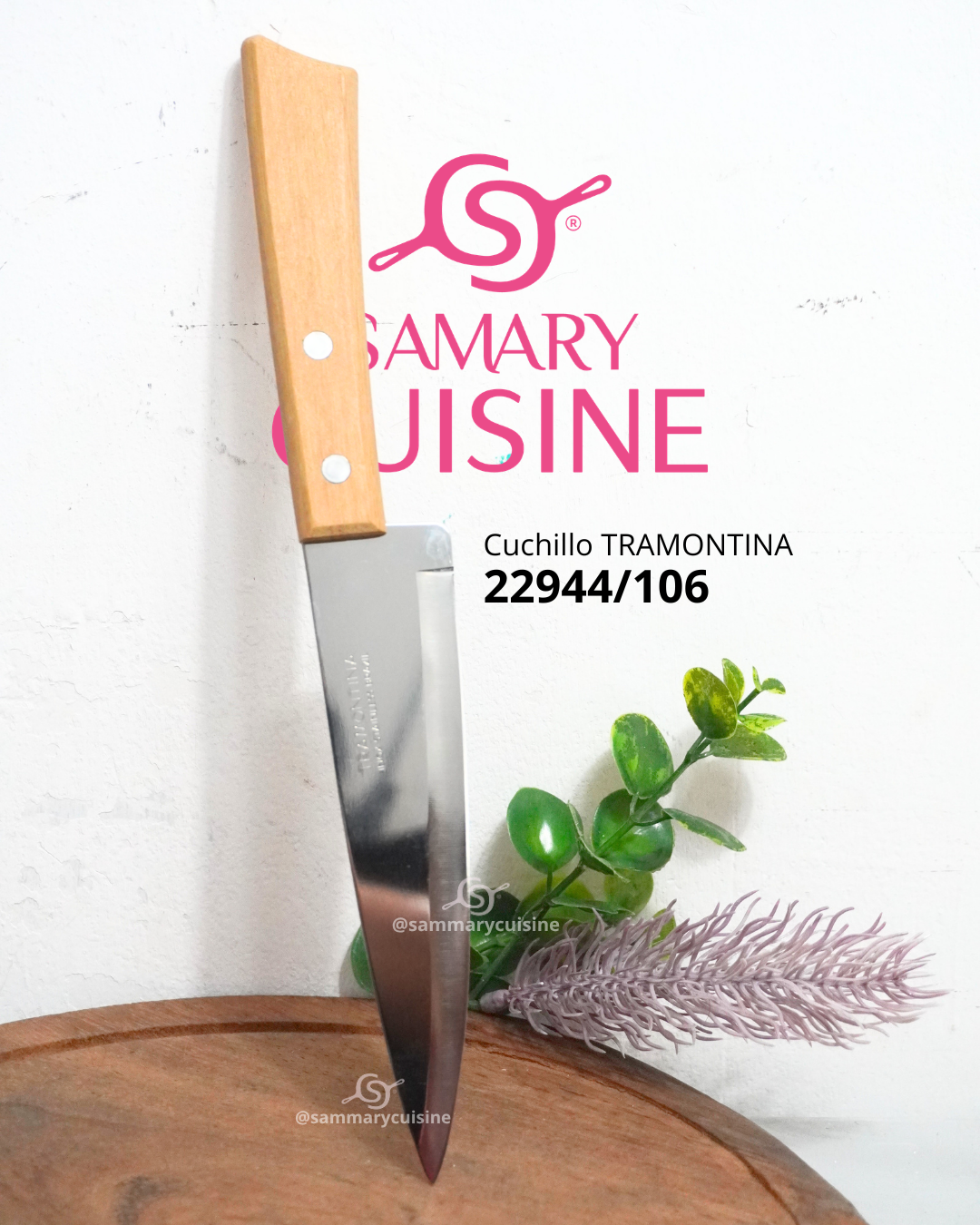 Cuchillo de chef madera M  - TRAMONTINA 22944/106 28 cm