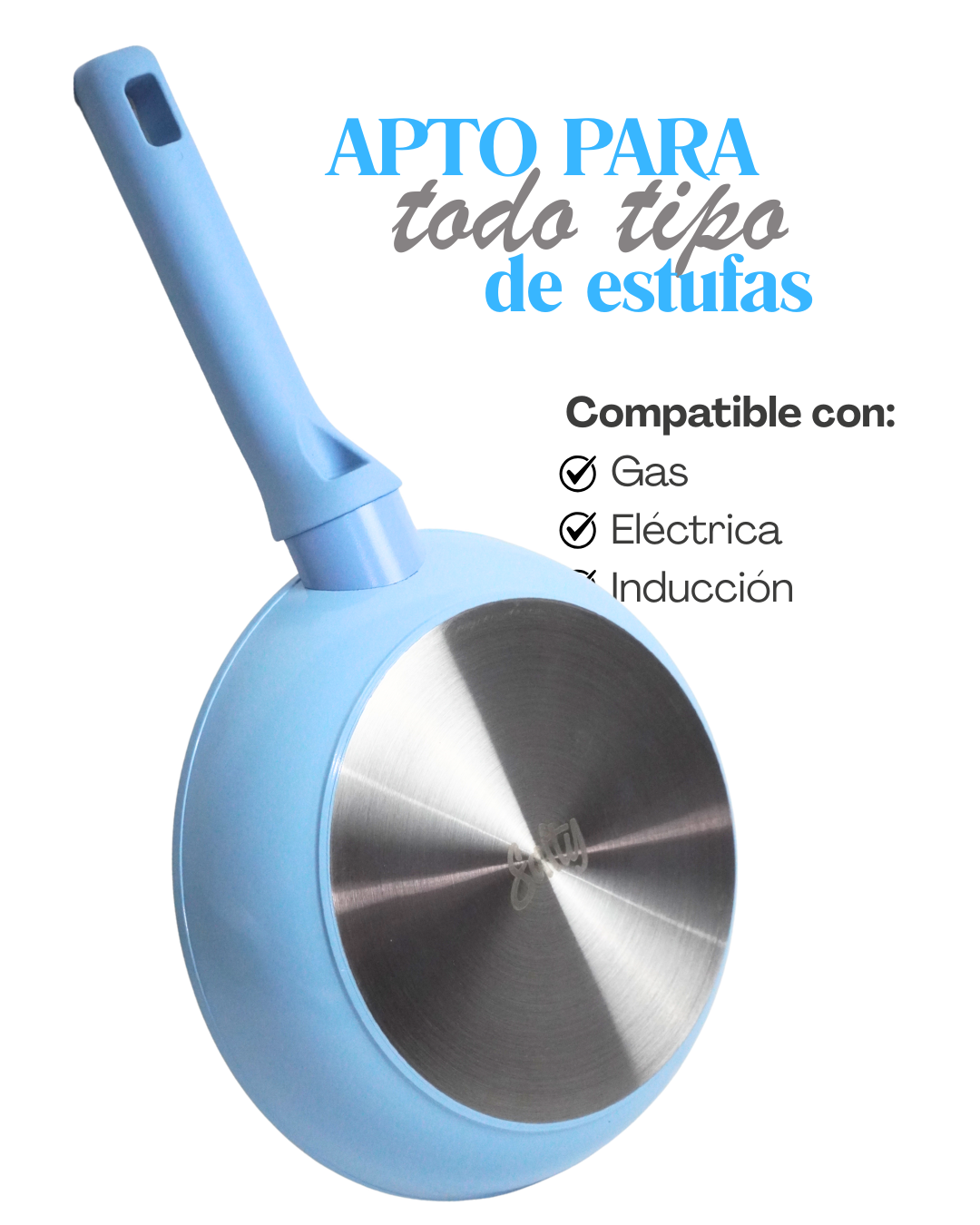 Duo Sartenes Salty 20 y 24 cm + Espátula de Silicona