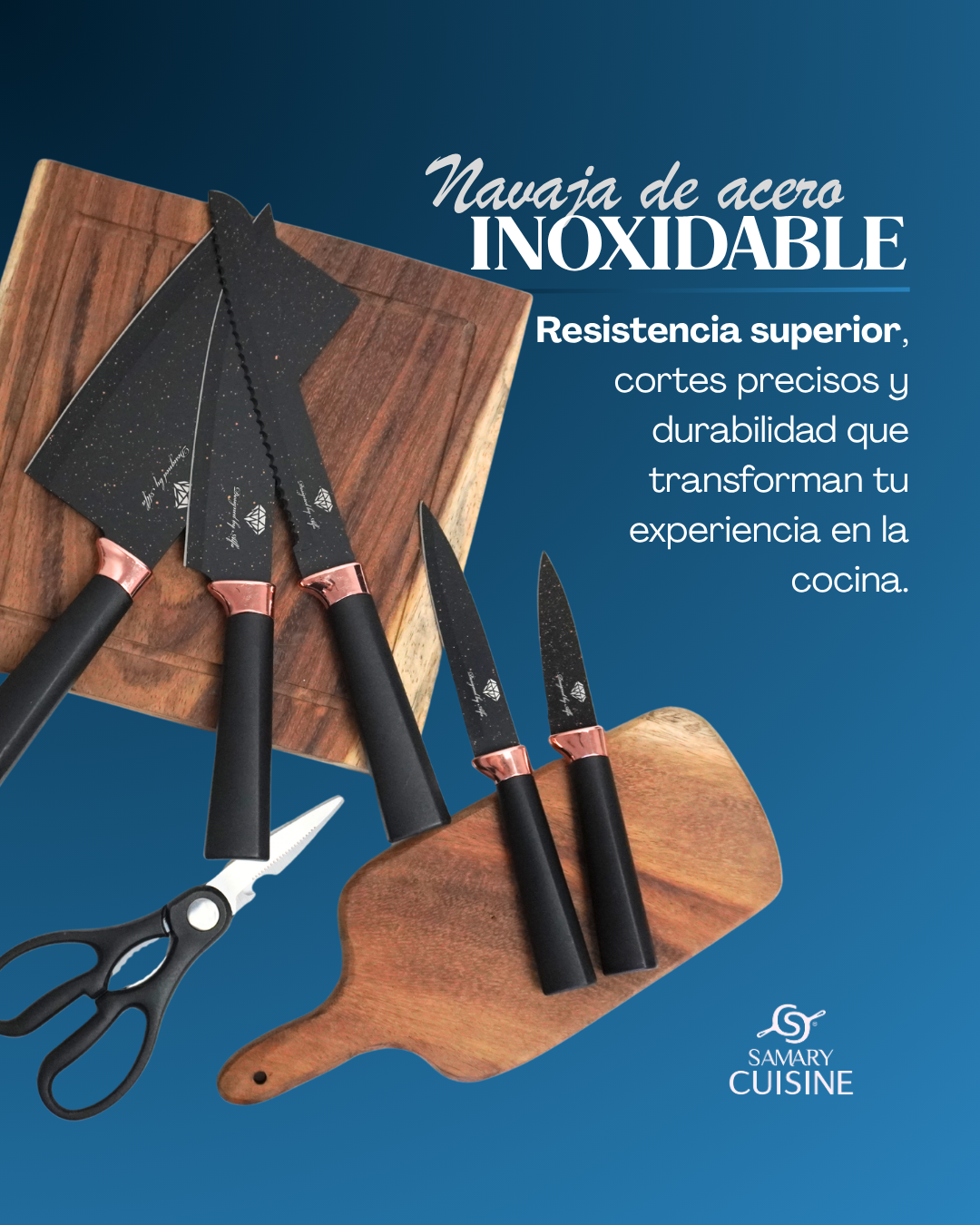 Set de cuchillo - ALFA 7pz base circular