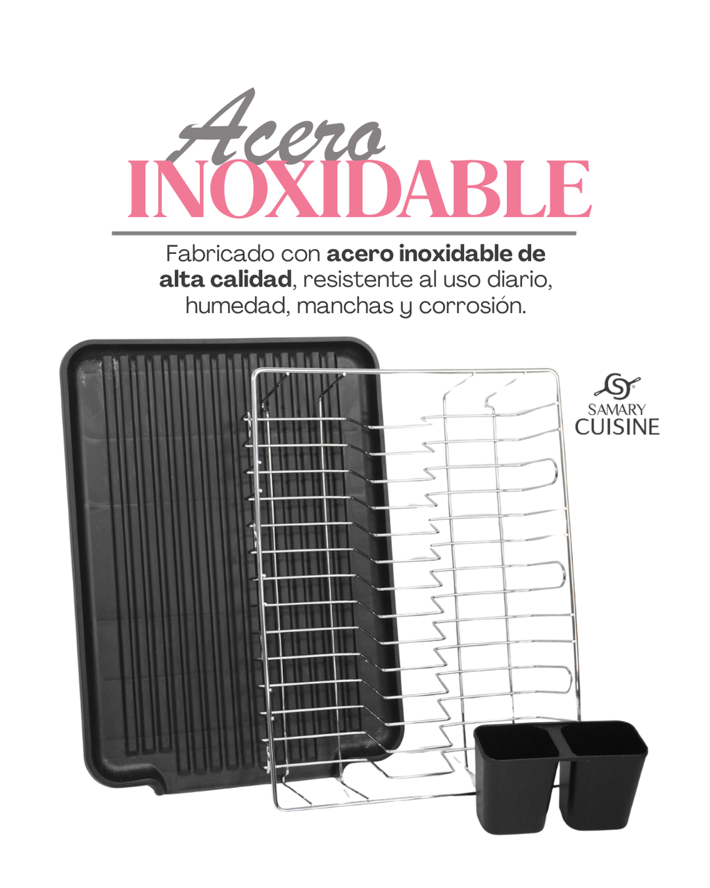 Escurridor de Trastes Acero inoxidable - GENERICO