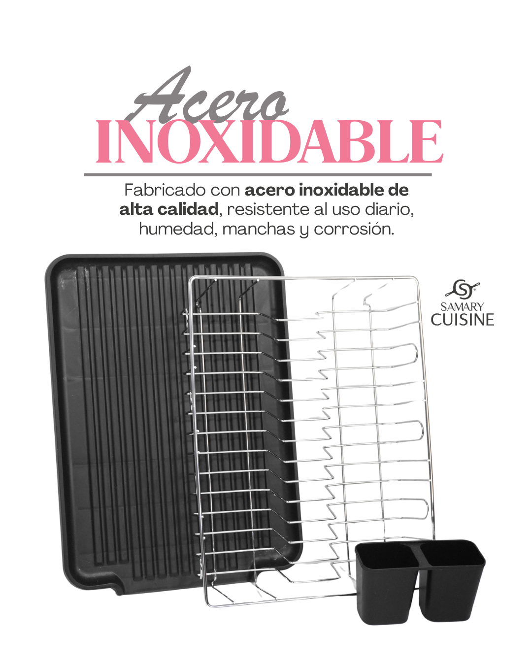 Escurridor de Trastes Acero inoxidable - GENERICO