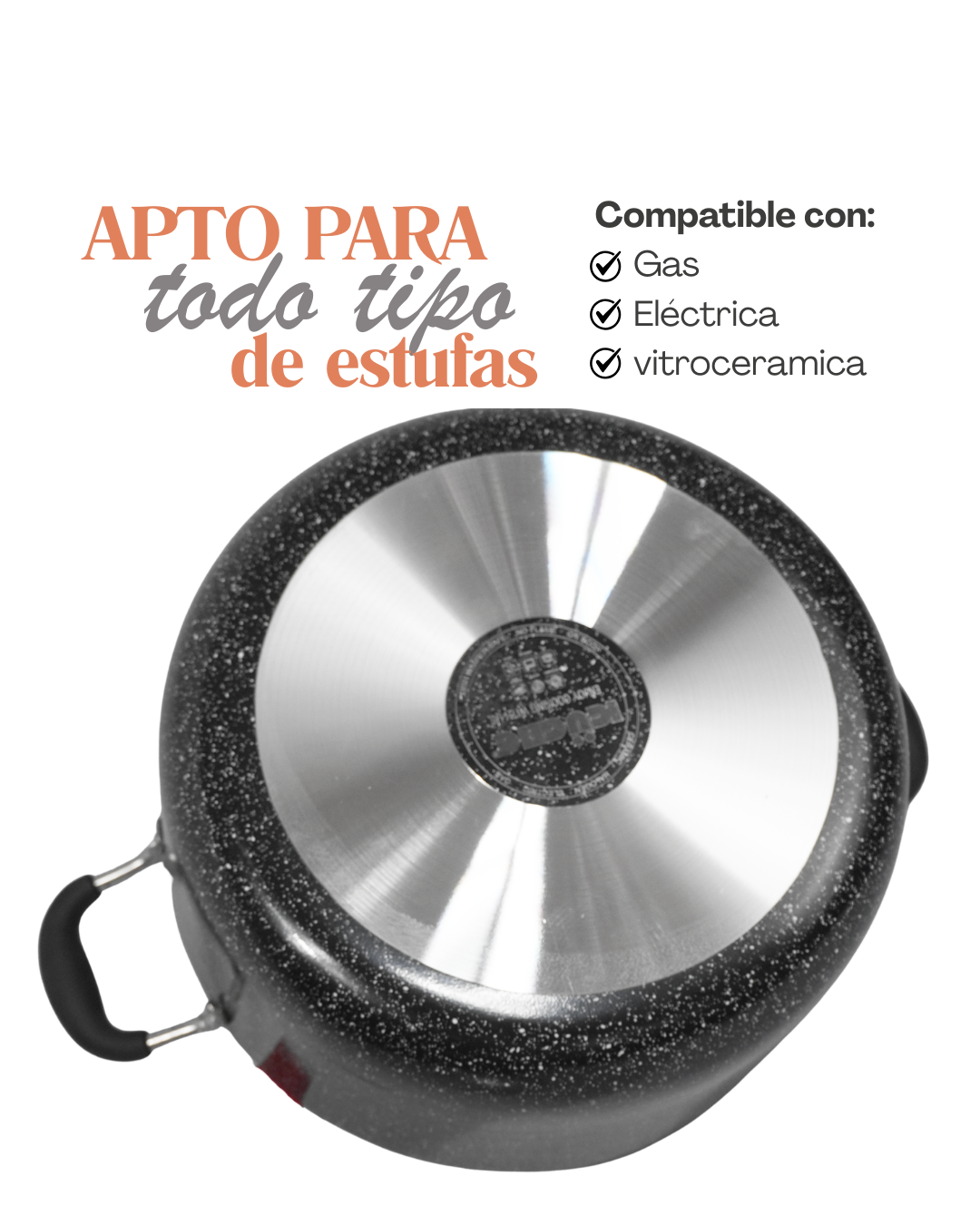 Ollas JUMBO Antiadherente Nova - KUCHE 10 pz