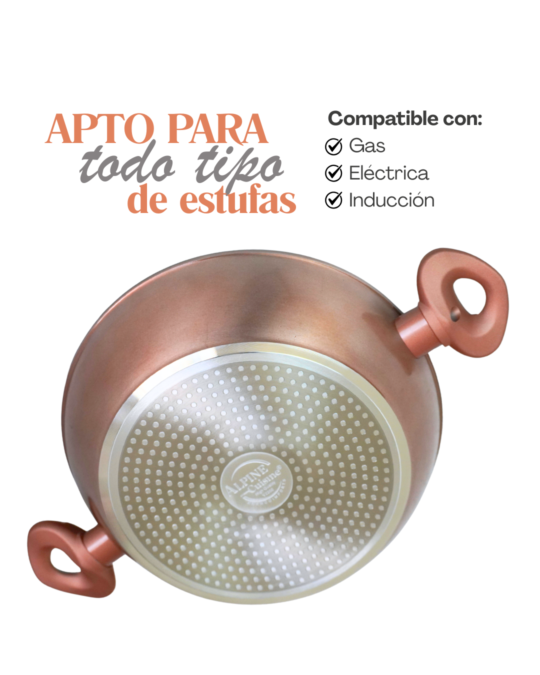 Set de Ollas de Cerámica Antiadherente AIKCWS - ALPHINE CUISINE 6 pz
