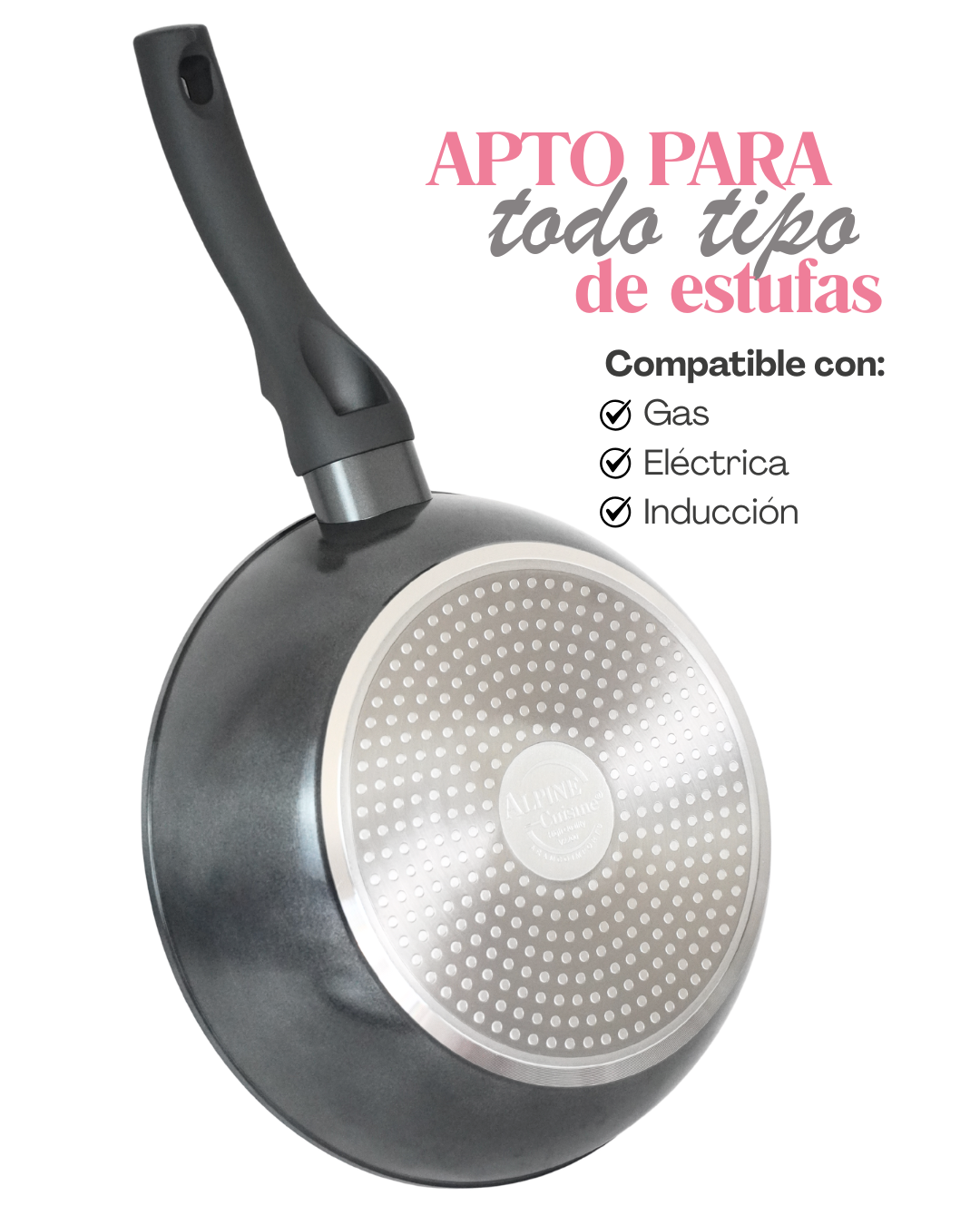 Sartenes tipo woks AIKCWS7 - ALPHINE CUISINE 6 pz Cerámica Antiadherente