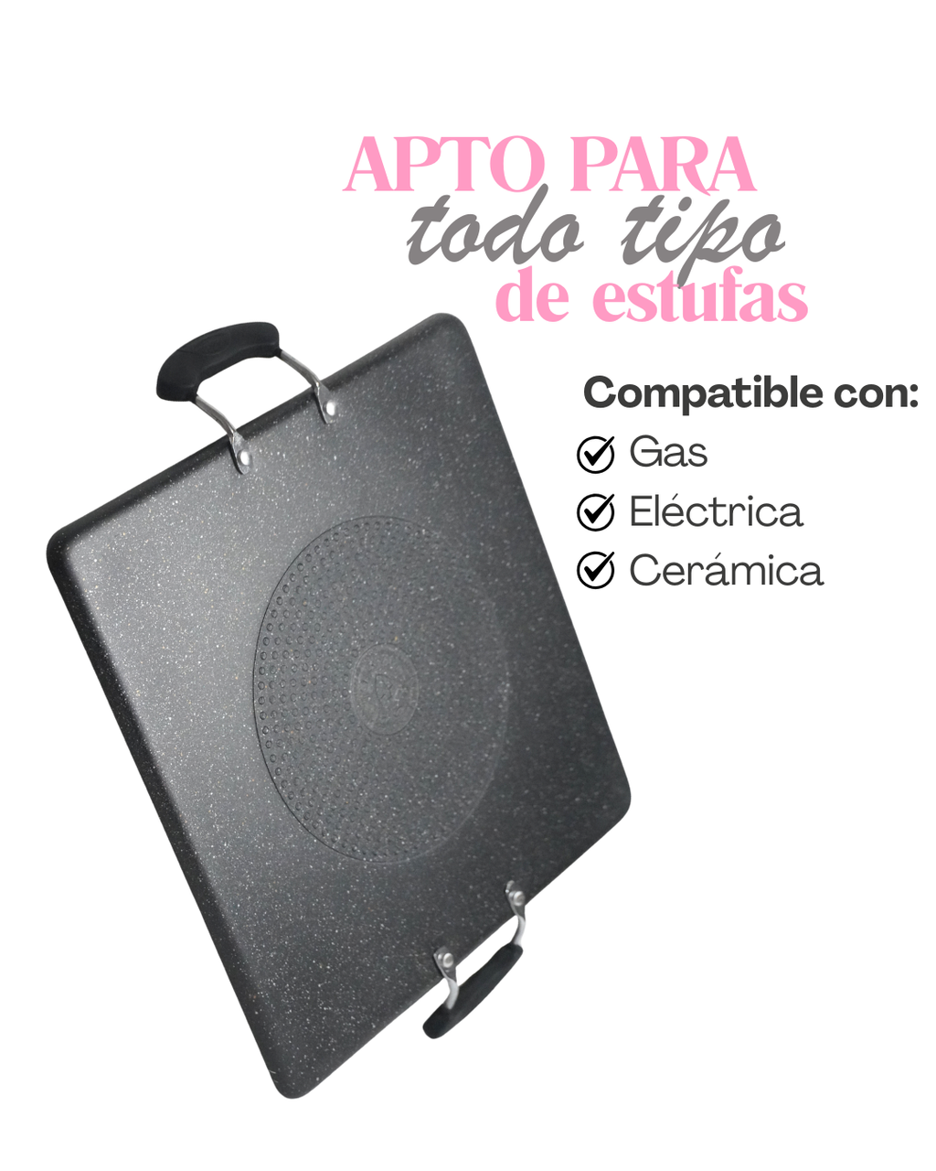 Comal una hornilla - SWISS SILVER 1pz cerámica antiadherente