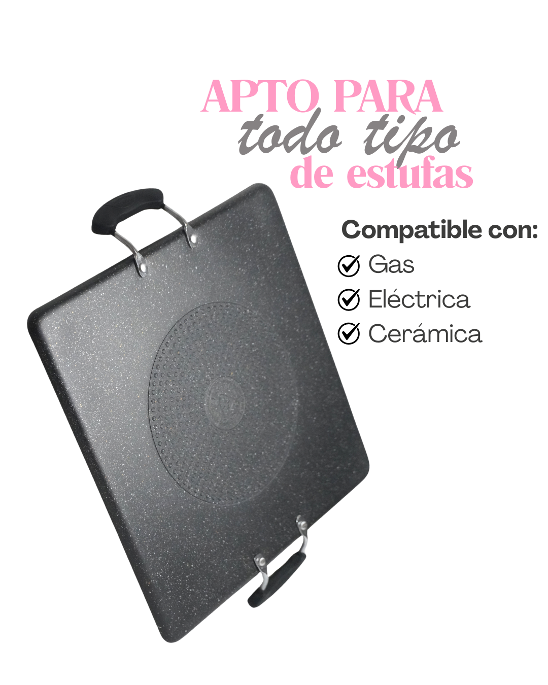 Comal una hornilla - SWISS SILVER 1pz cerámica antiadherente